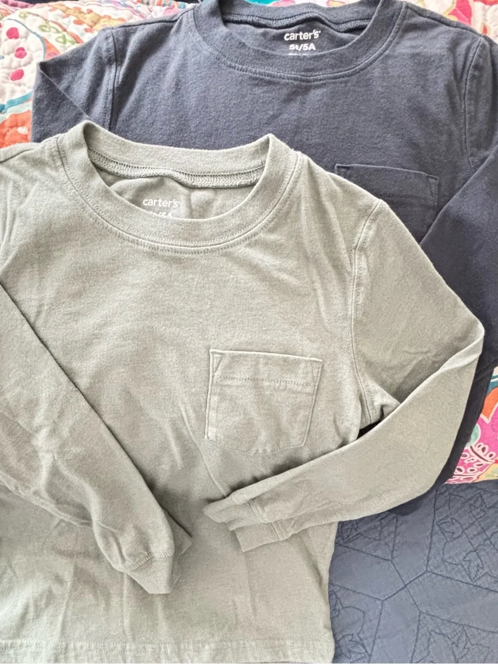 CARTER’S LONG SLEEVE TEE SHIRTS, size 5t